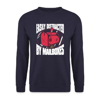 Facteur Employé postal Poste Transporteur de colis - Sweat-shirt Unisexe - marine - Devant - Alina (178cm) & Michal (187cm)