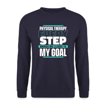 Assistante thérapeute en physiothérapie - Sweat-shirt Unisexe - marine - Devant - Alina (178cm) & Michal (187cm)