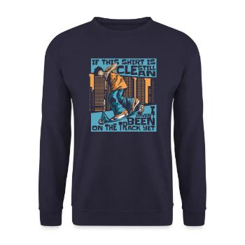 Stunt Scooter Scooter Skater Skating - Unisex Pullover - Navy - Vorne - Alina (178cm) & Michal (187cm)