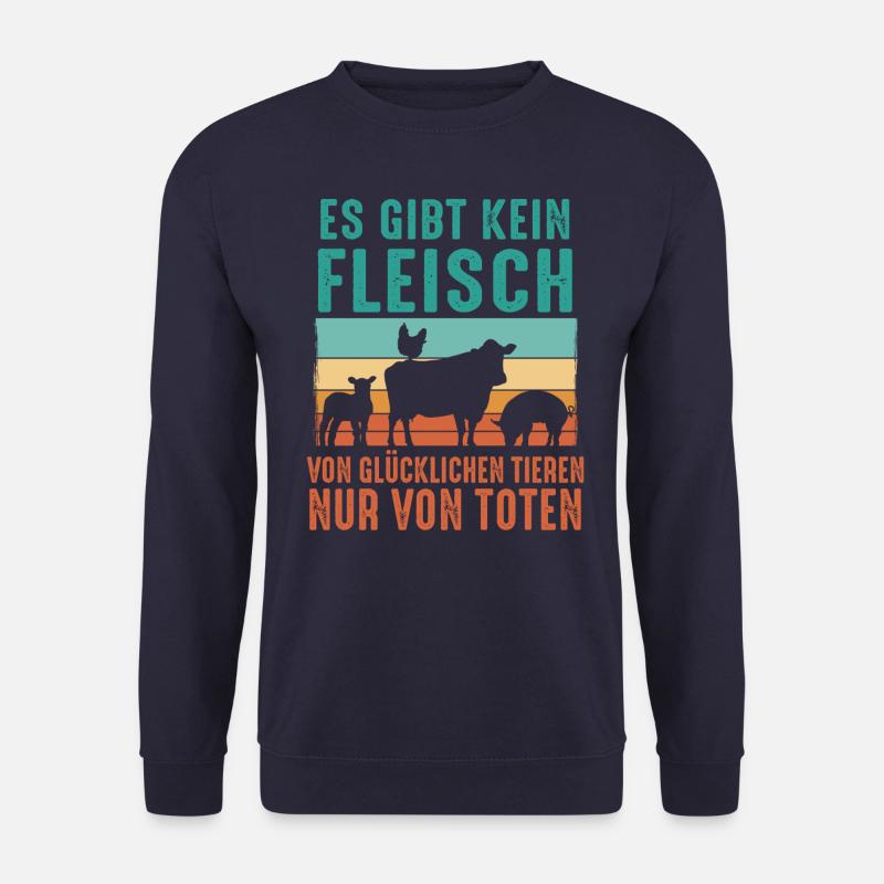 Vegetarier Veganer Tierschutz Tierrecht Veggie - Unisex Pullover - Navy