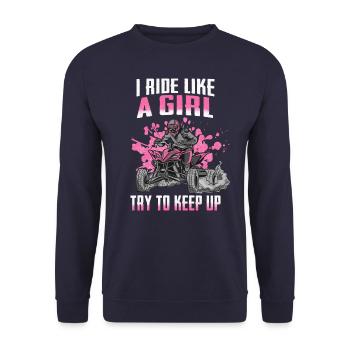 Quad Quads Quatre Roues Motorsport - Sweat-shirt Unisexe - marine - Devant - Alina (178cm) & Michal (187cm)