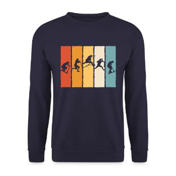 Cascade Scooter Scooter Skater Patinage - Sweat-shirt Unisexe - marine - Devant - Alina (178cm) & Michal (187cm)