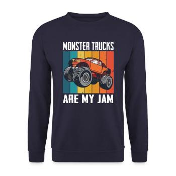 Monster Truck Auto Trucks - Unisex Sweatshirt - navy - Front - Alina (178cm) & Michal (187cm)
