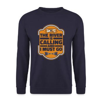Kajak Kayak Kayaking - Sweat-shirt Unisexe - marine - Devant - Alina (178cm) & Michal (187cm)