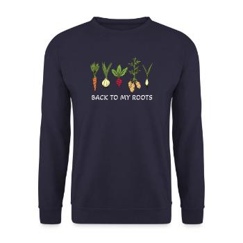 Gardener Garden Plants Gardening - Unisex Sweatshirt - navy - Front - Alina (178cm) & Michal (187cm)