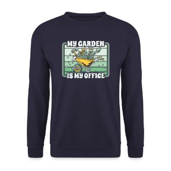 Gardener Garden Plants Gardening - Unisex Sweatshirt - navy - Front - Alina (178cm) & Michal (187cm)