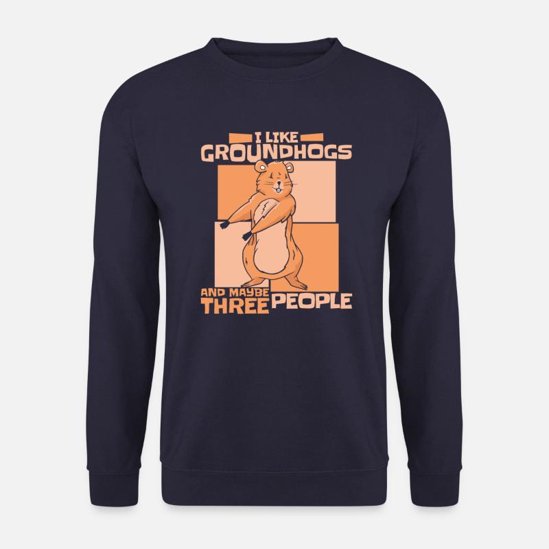 Murmeltier Murmeltiere Nagetier Tier Erdhörnchen - Unisex Pullover - Navy