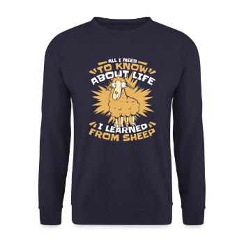 Sheep Sheep Farmer Lamb Farmer - Unisex Sweatshirt - navy - Front - Alina (178cm) & Michal (187cm)