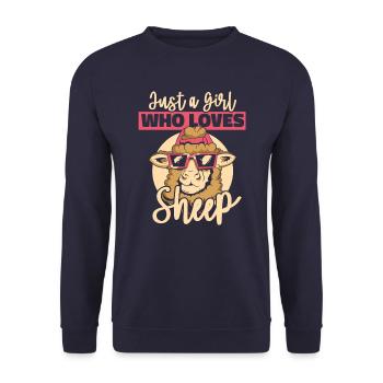 Sheep Sheep Farmer Lamb Farmer - Unisex Sweatshirt - navy - Front - Alina (178cm) & Michal (187cm)
