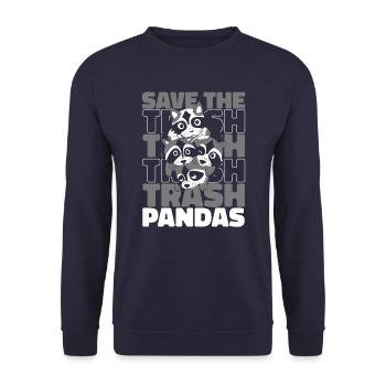 Raccoon - Unisex Sweatshirt - navy - Front - Alina (178cm) & Michal (187cm)
