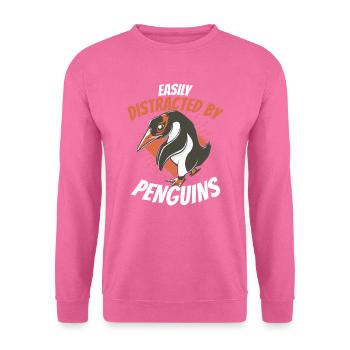 Pinguin Pinguine Tier - Unisex Pullover - Pink - Vorne