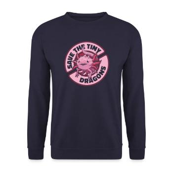 Poisson Axolotl - Sweat-shirt Unisexe - marine - Devant - Alina (178cm) & Michal (187cm)