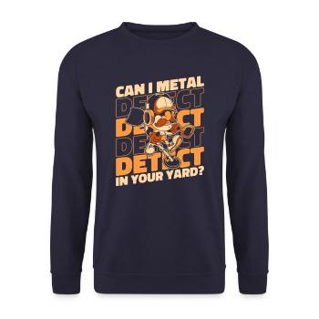 Metalldetektor Schatzsucher Metall Detektor - Unisex Pullover - Navy - Vorne - Alina (178cm) & Michal (187cm)
