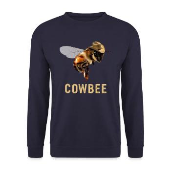 Honigbiene Imker Bienen Biene - Unisex Pullover - Navy - Vorne - Alina (178cm) & Michal (187cm)