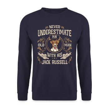 Jack Russell Terrier Dog Dog Owner - Unisex Sweatshirt - navy - Front - Alina (178cm) & Michal (187cm)