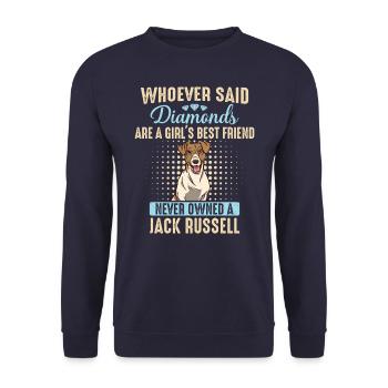 Jack Russell Terrier Dog Dog Owner - Unisex Sweatshirt - navy - Front - Alina (178cm) & Michal (187cm)