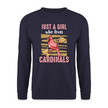 Cardinal Red Cardinal Vogel Red Cardinal - Unisex Sweatshirt - navy - Front - Alina (178cm) & Michal (187cm)