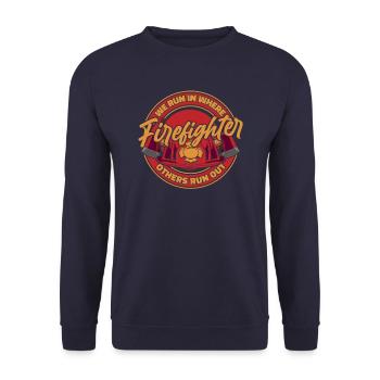 Pompier - Sweat-shirt Unisexe - marine - Devant - Alina (178cm) & Michal (187cm)