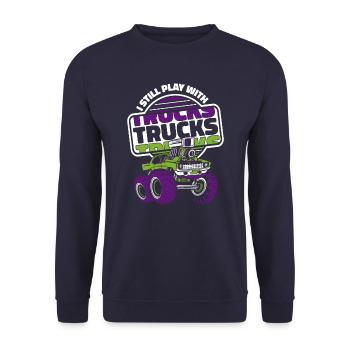 Monster Truck Auto Trucks - Unisex Sweatshirt - navy - Front - Alina (178cm) & Michal (187cm)