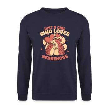 Hérisson Épineux Animal Hérisson - Sweat-shirt Unisexe - marine - Devant - Alina (178cm) & Michal (187cm)