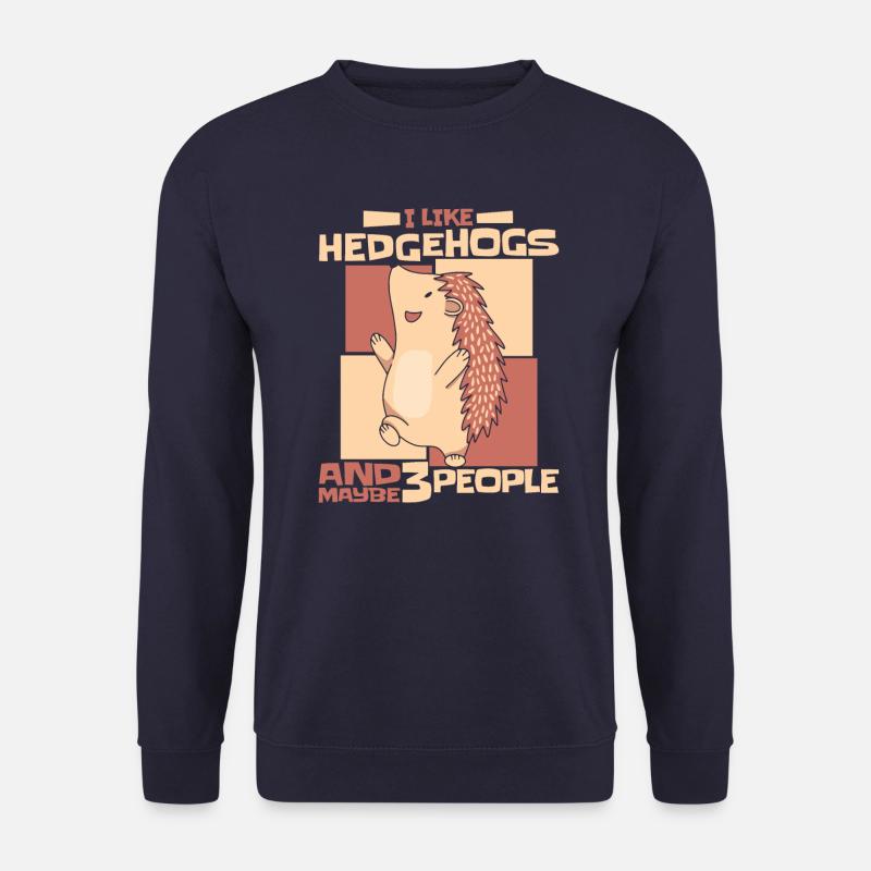 Igel Stachelig Tier Igel - Unisex Pullover - Navy
