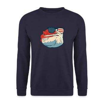 Dragon barbu Bartagamen Pogona - Sweat-shirt Unisexe - marine - Devant - Alina (178cm) & Michal (187cm)