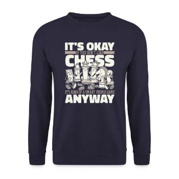 Chess Chess Players - Unisex Sweatshirt - navy - Front - Alina (178cm) & Michal (187cm)