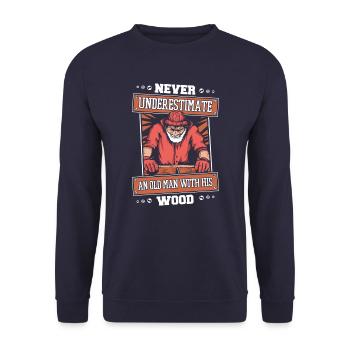 Menuisier Menuiserie - Sweat-shirt Unisexe - marine - Devant - Alina (178cm) & Michal (187cm)