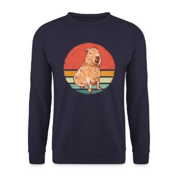 Capybara Rongeur Animal - Sweat-shirt Unisexe - marine - Devant - Alina (178cm) & Michal (187cm)