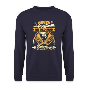 Bariton Instrument Baritone Musik - Unisex Pullover - Navy - Vorne - Alina (178cm) & Michal (187cm)