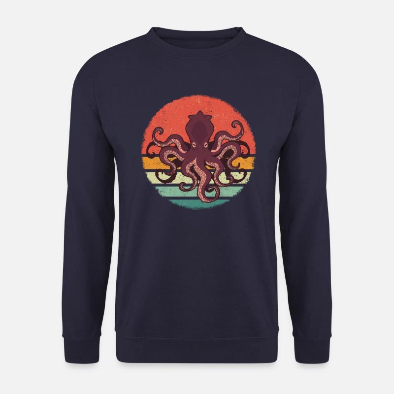 Octopus Kraken Cuttlefish Tier - Unisex Pullover - Navy