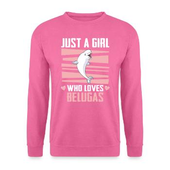 Beluga Wal Ozean Belugas Wale - Unisex Pullover - Pink - Vorne