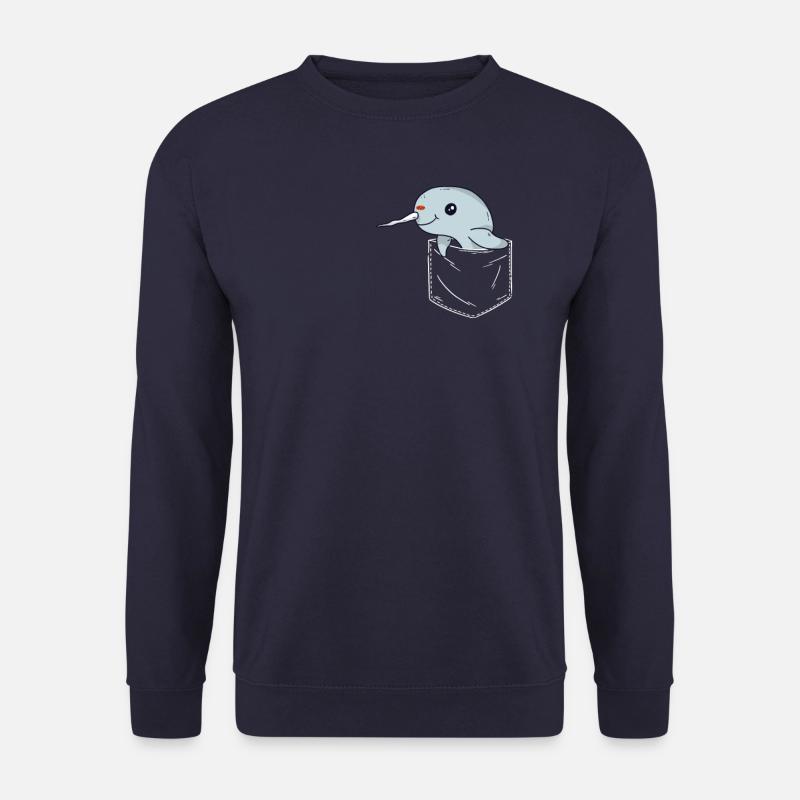 Narwal Wal Ozean Narwale Wale - Unisex Pullover - Navy