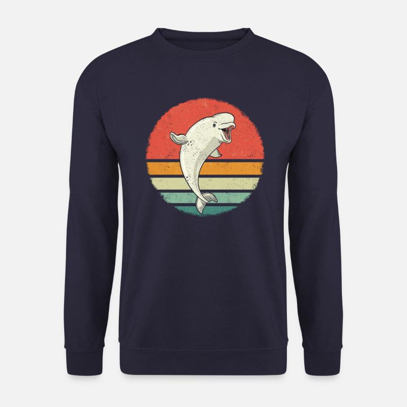 Beluga Wal Ozean Belugas Wale - Unisex Pullover - Navy
