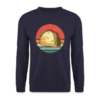 Taco Tacos Cuisine Mexicaine Mexique - Sweat-shirt Unisexe - marine - Devant - Alina (178cm) & Michal (187cm)