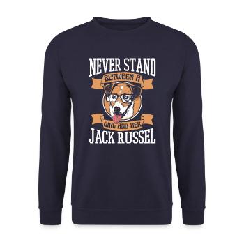 Jack Russell Terrier Dog Dog Owner - Unisex Sweatshirt - navy - Front - Alina (178cm) & Michal (187cm)