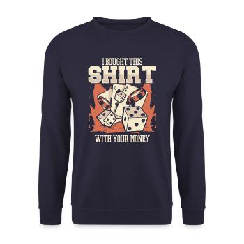 Poker Casino Texas Hold'em Poker Players - Unisex Sweatshirt - navy - Front - Alina (178cm) & Michal (187cm)