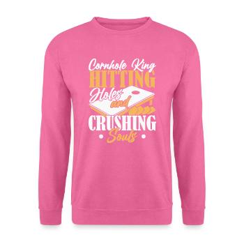 Cornhole Bean Bag Cornhole Joueur - Sweat-shirt Unisexe - rose - Devant