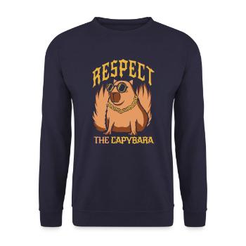 Capybara Rongeur Animal - Sweat-shirt Unisexe - marine - Devant - Alina (178cm) & Michal (187cm)