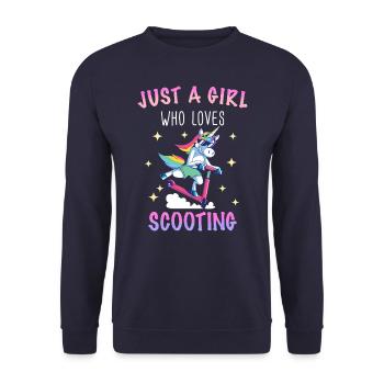 Stunt Scooter Scooter Skater Skating - Unisex Pullover - Navy - Vorne - Alina (178cm) & Michal (187cm)