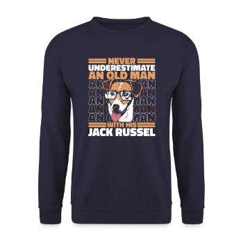 Jack Russell Terrier Dog Dog Owner - Unisex Sweatshirt - navy - Front - Alina (178cm) & Michal (187cm)