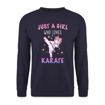 Karaté Karaté Combattant Arts Martiaux - Sweat-shirt Unisexe - marine - Devant - Alina (178cm) & Michal (187cm)