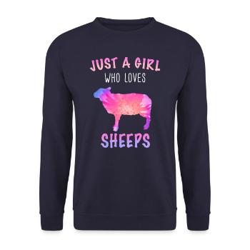 Sheep Sheep Farmer Lamb Farmer - Unisex Sweatshirt - navy - Front - Alina (178cm) & Michal (187cm)