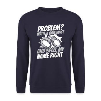 Correctional Officer Guard Prison Prison - Unisex Sweatshirt - navy - Front - Alina (178cm) & Michal (187cm)