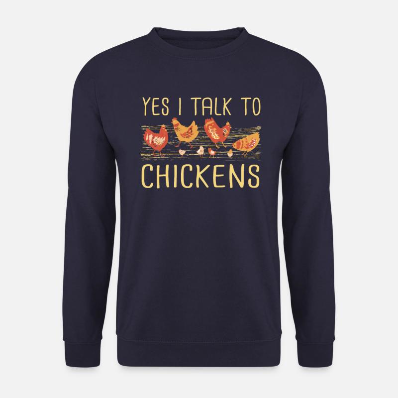 Huhn Hühner Bauernhof Tier Hahn Landwirt Bauer - Unisex Pullover - Navy