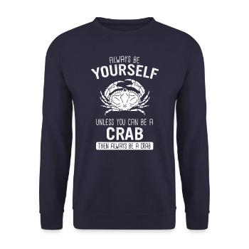 Krabbe Einsiedlerkrebs Krabben Krebs - Unisex Pullover - Navy - Vorne - Alina (178cm) & Michal (187cm)
