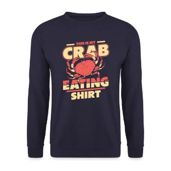 Krabbe Einsiedlerkrebs Krabben Krebs - Unisex Pullover - Navy - Vorne - Alina (178cm) & Michal (187cm)