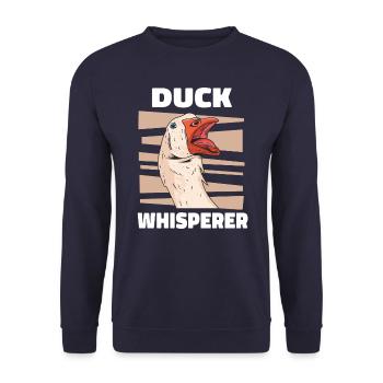 Canard Canards Oiseau Animal Charlatan - Sweat-shirt Unisexe - marine - Devant - Alina (178cm) & Michal (187cm)