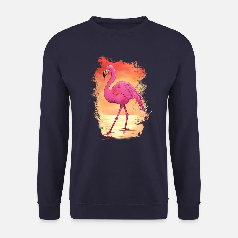 Flamingo Tier Rosa - Unisex Pullover - Navy
