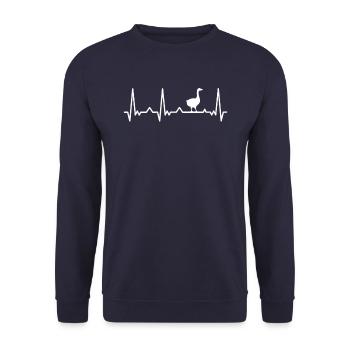 Goose Animal Bird Geese - Unisex Sweatshirt - navy - Front - Alina (178cm) & Michal (187cm)